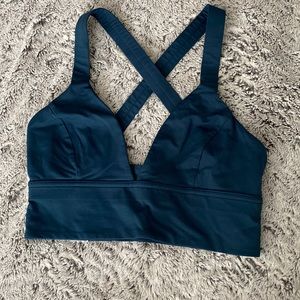 Lulu Lemon Teal Cross Back Sports Bra